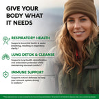 Mullein Lung Detox - Mullein Leaf Extract - Marshmallow Root | Echinacea | Oregano | Quercetin | NAC - 15-in-1 Lung Support & Cleanse for Smokers Supplement - Made in USA - As Drops - 60 Capsules