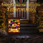 FLAGMESAGE Lighted Christmas Snowman Garden Flag Outdoor Decor, 12x18 In