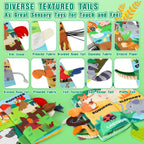 BBWOO Soft Baby Book - Baby Toy - Newborn Boys Girls Shower Gift - Tummy Time Toy for Infant 0-6 6-12 Months - Touch and Feel Sensory Crinkle Book with Teether for Toddler