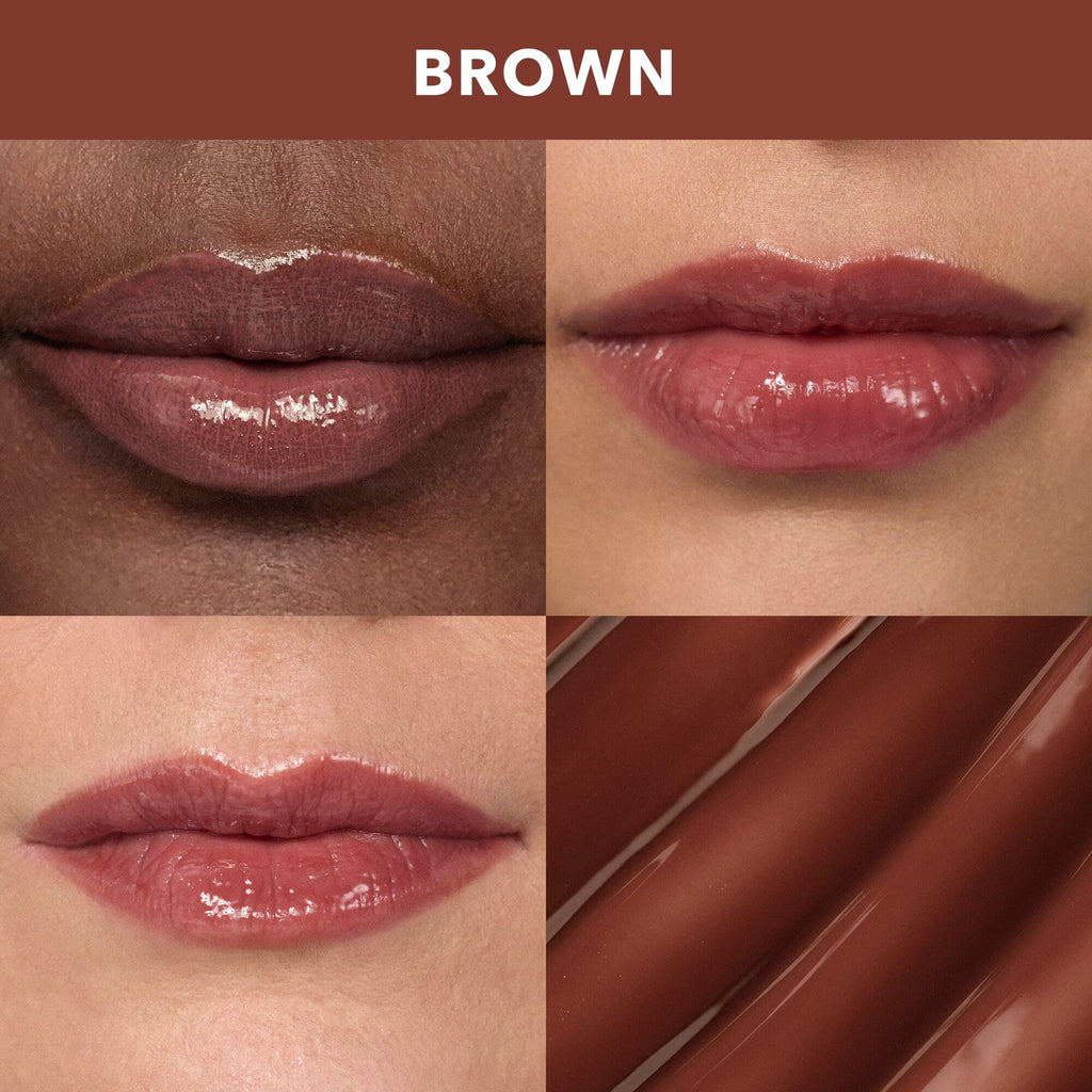 Dr Dennis Gross DermInfusions Plump + Repair Tinted Lip Treatment, Brown - Visibly Plumps & Defines Lips with Hyaluronic Acid & Peptides - Repairs Moisture Barrier - 4 mL