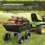 Gorilla Carts Poly Garden Dump Garden Cart with Easy to Assemble Steel Frame, Camping Wagon with Quick Release System, 1200 Pound Capacity, and 13 Inch Tires