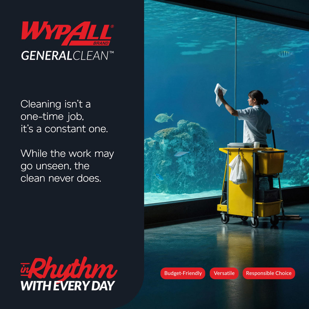 WypAll GeneralClean X60 Multi-Task Cleaning Cloths, 10 x 118 Towels (34790)