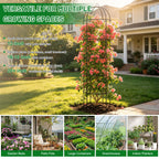 Trellis for Climbing Plants Outdoor, 60" Tall, 21" Dia, Heavy Duty Metal Garden Trellis Tower Potted Cages for Flowers Fruits Vegetable Cucumber Tomato Rose Clematis Pea Bean Raised Bed Trellises