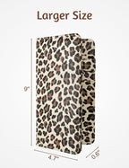 Server Book for Waitress with Zipper Pocket, Magnetic Pocket, Leopard