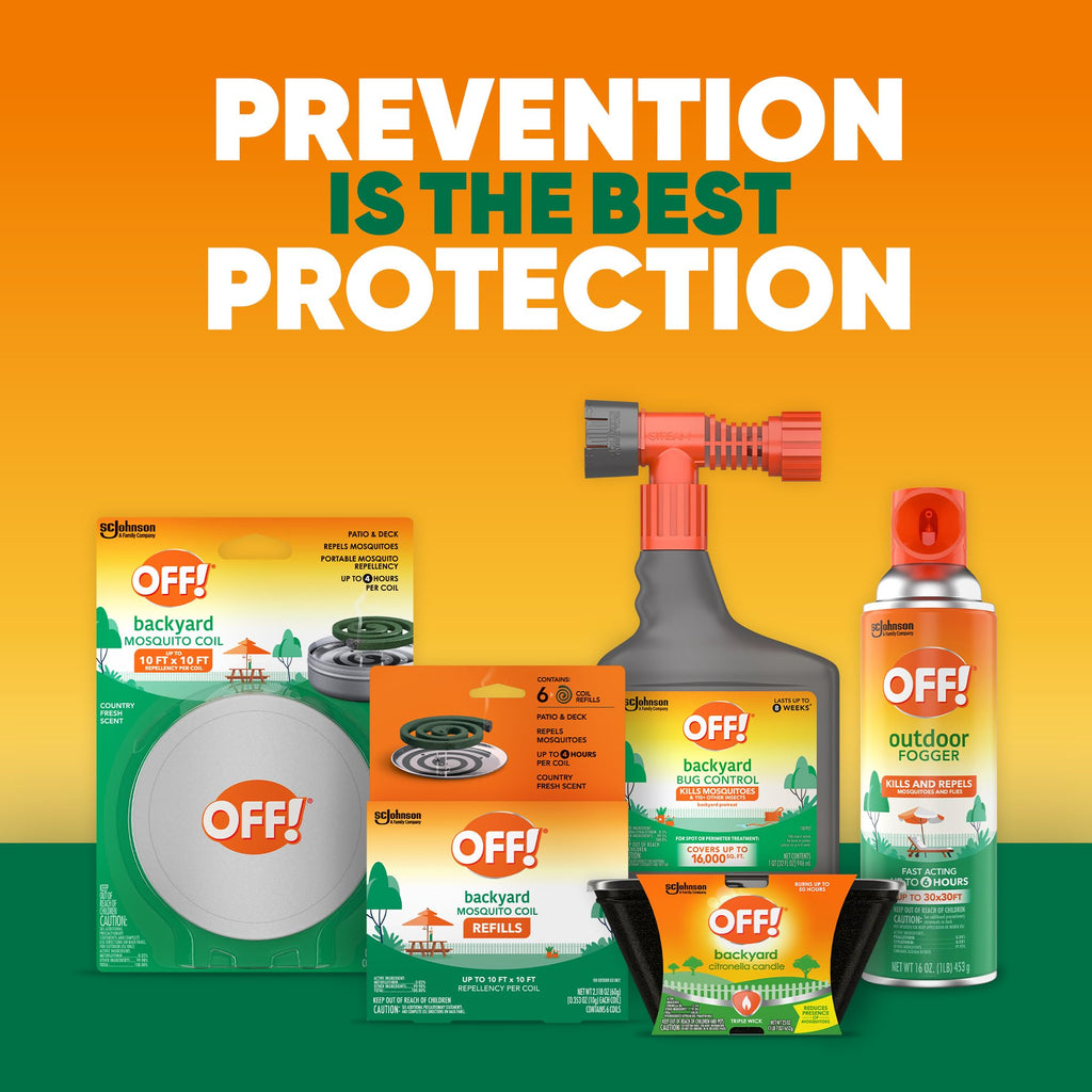 OFF! Backyard Outdoor Mosquito Repellent Coil Starter Pack, Perfect for Outdoor Patios, Country Fresh Scent, 3 Piece