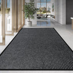4' x 8' High Traffic Guard Doormat with Rubber Backing(Charcoal Grey)
