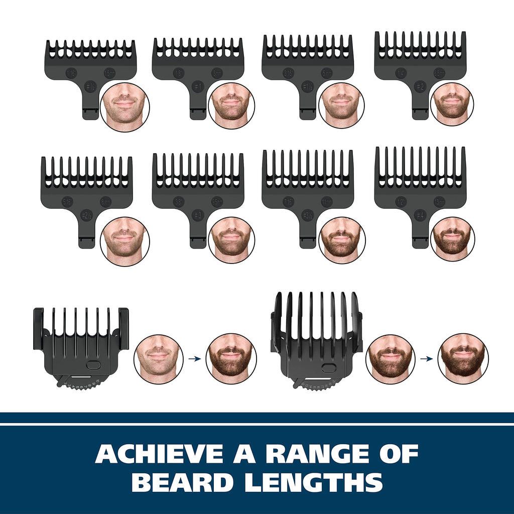 Wahl Stainless Steel Lithium Ion Plus - Beard Trimmer and Shaver for Men | Nose and Ear Hair Trimmer | US Version | Dual Voltage (Needs Plug Adapter) | Model 9864SS