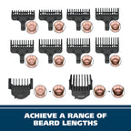 Wahl Stainless Steel Lithium Ion Plus - Beard Trimmer and Shaver for Men | Nose and Ear Hair Trimmer | US Version | Dual Voltage (Needs Plug Adapter) | Model 9864SS