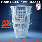 Swimables Pump Basket Compatible with Whisperflo & Intelliflo Pool Pump 070387-3X Durable Pro Grade Basket for Pentair Whisperflo Pump Pool Filter Basket - Small & Large Debris Pump Basket