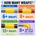 Self Fusing Silicone Tape 2 Rolls Emergency Plumbing Repair 1 In x 10 Ft
