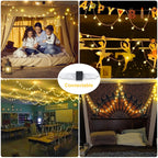 JMEXSUSS 100 LED Globe String Lights Indoor Bedroom, 33ft Fairy Lights
