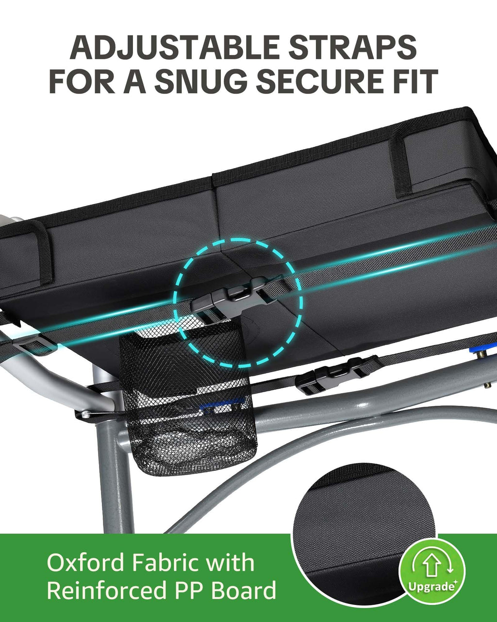 FANGSUN Walker Tray for Folding Walker 2.0 – Upgraded Detachable Tray for Walkers with Extended Straps & Cup Holder, Fits Rolling Walkers with Side Bars, Mobility Accessory for Seniors