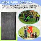 24" x 48" Wood Chipper Collection Bag for Troy Bilt - Universal Shredder Mulcher Replacement Bag with Heavy-Duty Mesh for Wood Chips, Leaves and Yard Waste