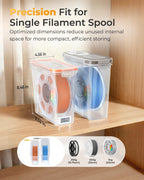 YOOPAI Pro Filament Storage Box with Temperature & Humidity Monitor – Single Spool Airtight Filament Container, Visible Temperature & Humidity Display, Moisture & Dust Proof for 3D Printing(3 Pack)