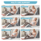 Kingfun 4PCS Orthopedic Bed Wedge Pillow Set for Sleeping, Post Surgery Memory Foam Support Pillows for Back, Neck and Leg Pain Relief, Adjustable Triangle Pillow - Acid Reflux, Anti Snoring & GERD