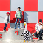 CAMDUCK Porch Goose Outfits Geese Race Car Driver Costume Clothing Racer Jumpsuit Clothes Lawn Goose Racing Suit with Tire Cap Flag Trophy Yard Goose Accessories for Garden Outdoor Decor