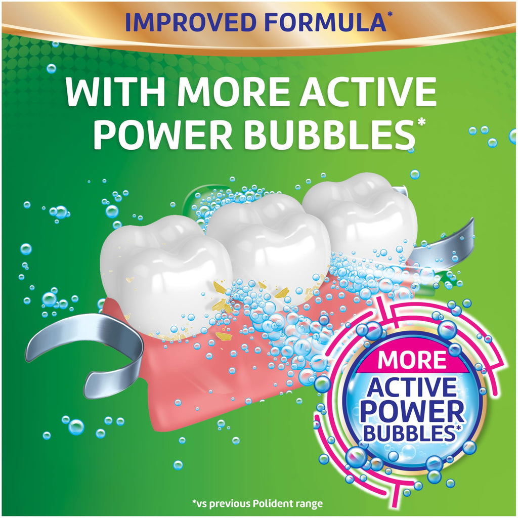 Polident 3 Minute Antibacterial Dental Appliance Cleanser Tablets, 90 Count (2 Pack)