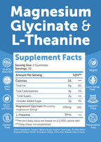 Lunakai USA Made Magnesium Glycinate Gummies with L-Theanine for Kids & Adults – 420mg Magnesium Supplement for Calm, Sleep & Stress Support - 3 Pack