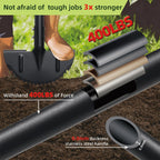 Half Moon Edger Lawn Tool - Heavy Duty Saw Tooth Manual Edgers with Sharp Blade & Wide Footplate, 38"-49" Adjustable T-Grip Handle for Landscaping, Sidewalks, Yard,Grass,Flower Bed & Garden Edging