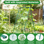 Heavy Duty Metal 50"x17" Cucumber Trellis for Raised Bed, A Frame Garden Trellis for Climbing Plants Outdoor, Plant Trellis Support for Tomato Bean Pea Grape Adjustable Vegetable Garden Trellis