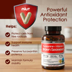 MIUT Fucoxanthin Brown Seaweed Extract Supplement 250mg - 10% Standardized Fucoxanthin w/Vitamin E & MCT Oil, Antioxidant & Metabolic Support - Vegan Marine Carotenoid Formula, Non-GMO - 100 Capsules
