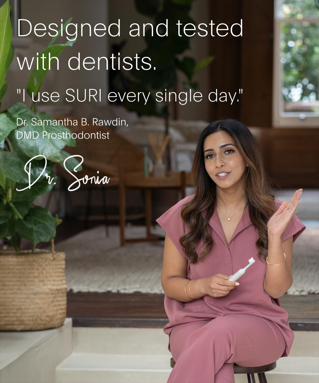 SURI 2.0 New Sonic Electric Toothbrush with Pressure Sensor & UV-Cleaning Travel Case | 1 Month+ Battery | Electric Toothbrush for Adults | Travel Toothbrushes | Tooth Brush | White