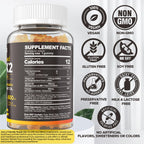 Vitamin D3 5000iu & K2( as MK7 ) 200mcg Gummies + 600mg Calcium, with Coconut Oil for High Absorption, Maximum Strength Vitamin D3 K2 Supplement - Support for Bones Muscle Teeth Immune, Vegan 2Packs