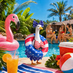 Pextian Patriotic Bikini Goose Outfits, 23” 4th of July Porch Goose Outfit, Summer Goose Clothes for Fourth of July Independence Day, Outdoor Lawn, Yard, Patio Decor
