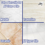 Black Diamond Stoneworks Marble & Tile Cleaner Gallon + Ultimate Grout Cleaner with Brush Quart (2-Pack) – Safe for Natural Stone, Deep Grout and Tile Cleaning to Restores Shine