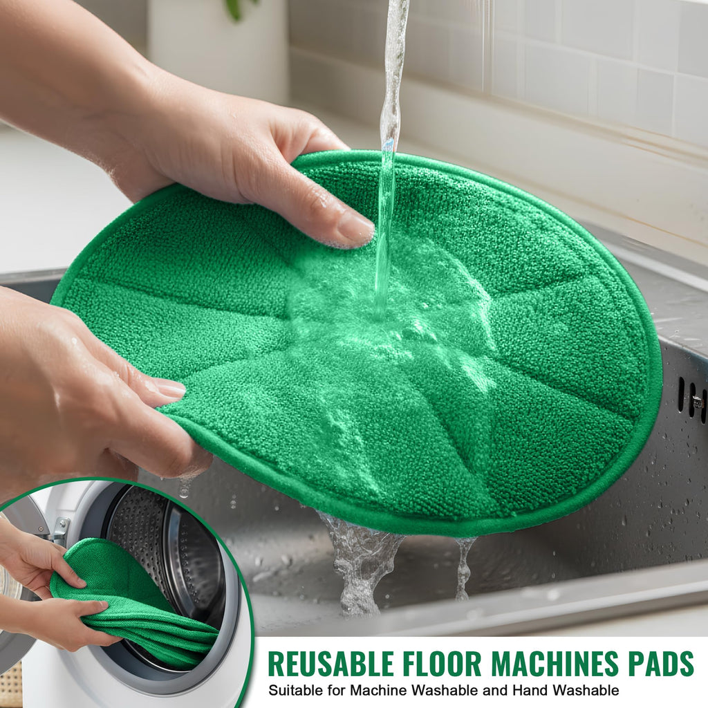 4-Pack 12" Microfiber Carpet Bonnet Pads for Oreck Orbiter ORB550MC