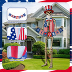 6 Pcs 250th Anniversary 12 Ft Skeleton Costume USA Skeleton Cloth Accessory