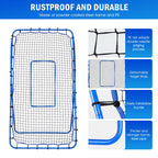 7x4FT Volleyball Rebounder Net Pro, Baseball Softball Rebound Pitch Back Net, Adjustable Angle Lacrosse Bounce Back Practice Equipment, Easy Quick Setup, Ideal for Outdoor and Backyard Training