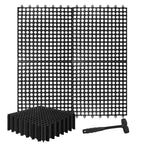 12 Pack Interlocking Floor Tiles 12x12 Inch, Non-Slip Drainage Tiles