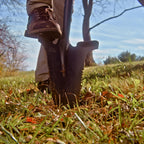 Root Slayer RS225 Long Handle Garden Shovel, Fiberglass Shaft, Black