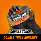 GORILLA Tape; Duct; Utility; Triple Layer Strength; Indoor & Outdoor; Weather Resistant Shell; 1.88 in x 10 yd; Black; (Pack of 2)