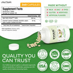 Maxi Health Kyolic Organic Garlic Supplement - Kosher Garlic Tablets with Kyolic Aged Garlic Extract for Immune Support - Vegetarian Garlic Pills (360 Count)