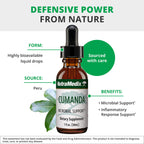 NutraMedix Cumanda Liquid Immune Support Supplement - Herbal Tincture to Promote Microbial, Digestive & Gut Health for Women & Men - Made with Huacapurana Tree Bark Extract (1oz / 30ml)