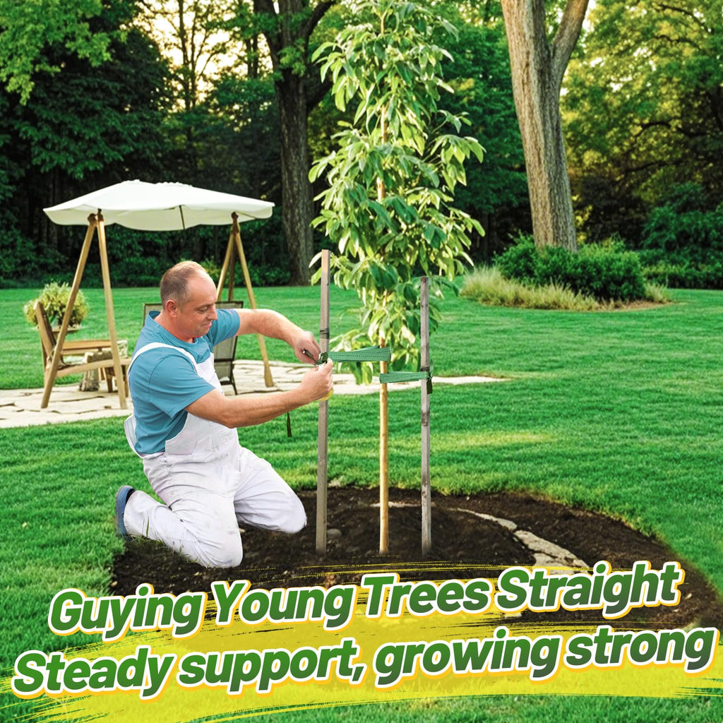 2,425 Lbs Strength Tree Straps, 216FT Tree Tie Support Straps for Staking