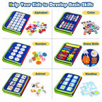 Winblo Toddler Busy Board - Montessori Toys for Toddler Boy Birthday Gift, Educational Learning Sensory Busy Book for Toddler Boys, Toddlers Activities Toy for Airplane Car Travel