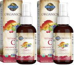 Garden of Life Organics Vitamin C Spray for Kids and Adults - Cherry Tangerine,Vitamin C Supplement,Antioxidant for Immune Support and Skin Health,2 fl oz Liquid Drops,(Pack of 2)