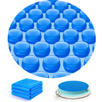 UIRWAY 16Mil Solar Pool Cover 18ft Round, Pool Covers for Inground and Above Ground Pools Ultra Thick Bubble Solar Blanket, Long-Lasting, High Heat Retention, UV Protection, Customizable Fit, Blue