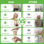 CCWOFF PLA 20 OZ Compostable Clear Plastic Disposable Iced Coffee Cups with Flat Lids, Biodegradable Cold Drinking To Go Coffee Cups for Party, Smoothie, Boba Tea, Slushy, Milkshake 50 Sets