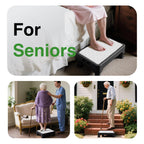 COOL-ANGLE Adjustable Step Stool for High Beds & SUV - Non-Slip Mobility Platform for Seniors, 650lbs Capacity, 3 Heights (3.4"-5"), Wide Safety Base for Car & Bath, 16.5"x12.6", Gray