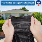 Fuxury 55-60 Gallon Trash Bags 150 Count Black Garbage Bags Made in USA