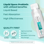 Gut Shields Liquid Spore Probiotic for Women, Men | Supports IBS, Gas, Bloating & Diarrhea | Improve digestive & immune system | 20 servings