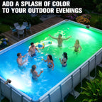 Solar Pool Lights,2026 Upgraded Solar Powered Above Ground Pool Lights, Frame Pool light Waterproof,Swimming Pool Solar Light,Color Changing Pool Lighting for Above Ground Pool Accessories-1PC