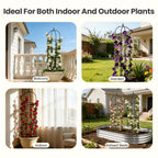 2 Pack 70.87" Garden Obelisk Trellis for Climbing Plants, Pyramid Design for Roses, Clematis, Jasmine, and Vegetable Vines, Indoor & Outdoor Use, Black