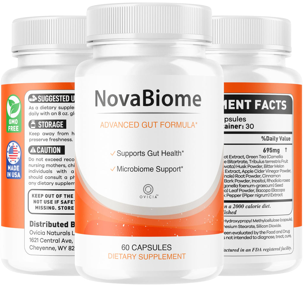 NovaBiome Capsules - Official NovaBiome Pills Advanced Formula with All Natural Ingredients, Novabiome Advanced Pills for Wellness & Overall Health Support Reviews, 60 Capsules for 1 Month