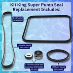 KitKing - SPX1600TRA Super Pump Seal Replacement for Hayward Go Kit 3. Fits SP1600, SP2600 in Regular, X, VSP Models. SPX1600TRA SP1600Z2 PS-201 SPX1600R SPX1600S SPX1600T Pool