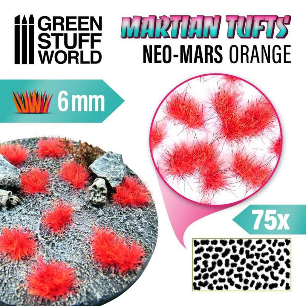 Green Stuff World Martian Fluorescent Tufts - NEO-Mars Orange 10678